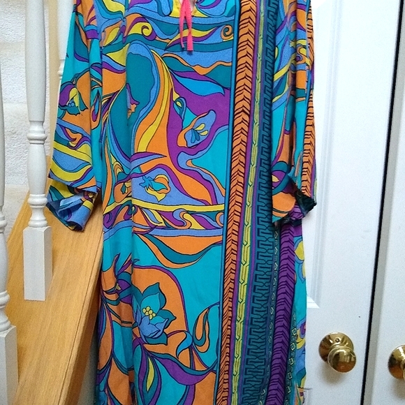 Designer Hale Bob 💯SILK Mini Dress, M - Picture 2 of 8